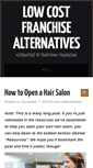 Mobile Screenshot of lowcostfranchisealternatives.com